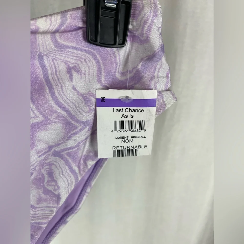 Topshop Purple Marbled High Waist Bikini Bottoms Size 8 NWT